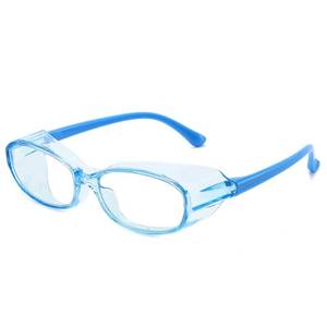 lot 10053 image: Safety Glasses Goggles Anti Fog Eye Protection Blue Light Blocking lens Side Shield Anti Pollen Soft TR90 for Boys Girls(Blue)