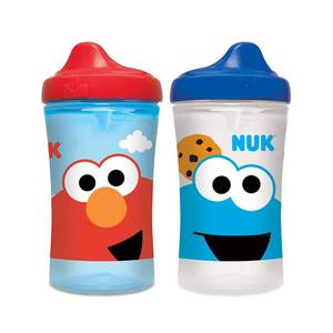 lot 10061 image: NUK Sesame Street Hard Spout Cup, 10 Oz, 2 Pack �� BPA Free, Spill Proof Sippy Cup