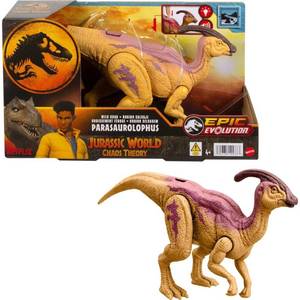 lot 10080 image: Jurassic World Wild Roar Parasaurolophus Action Figure