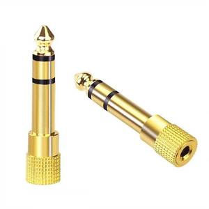lot 10092 image: VCE 6.35mm (14 inch) Male to 3.5mm (18 inch) Female Stereo Audio Jack Adapter for Aux Cable, Guitar Amplifier, Headphone, 2 Pack