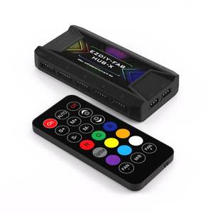 lot 10423 image: EZDIY-FAB Fan Hub X 3-in-1 RF Remote Control, LED Back-light Effects, Compatible with EZDIY-FAB Fan