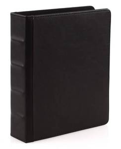 lot 10424 image: 2Fold Mini 1.5 inch 3 Ring Binder 9.4 x 8 - Vintage PU Leather Small Three Ring Binder - Fits 5.5 x 8.5 Paper - Organizer, Wedding Planner, Recipe or Refillable 5.5 x 8.5