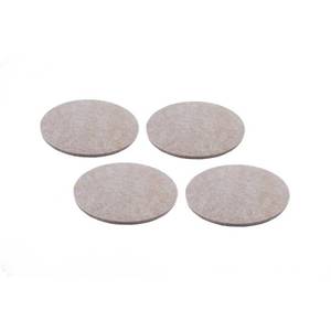 lot 10433 image: 4 in. Beige Round Felt Heavy Duty Self Adhesive Furniture Pads (4-Pack)