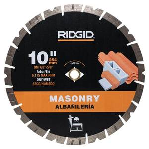 lot 10455 image: 10 in. Masonry Cutting Segmented Rim Diamond Saw Blade - Retail $75.97