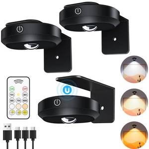 lot 10478 image: WILLED Picture Lights for Wall, 1200mAh Rechargeable Battery Operated Picture Frame lights, Puck Lights with Remote, Dimmable & Timer Art Lighting for Paintings Wireless, Magnetic Gallery Light3 Pack