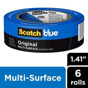 lot 10479 image: Scotch Blue Painter s Tape 1.41 in. x 60 yd. 6 Pack Original Multi-Surface Paint Supplies - Retail $173.4