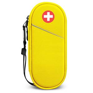 lot 10496 image: SITHON EpiPen Medical Carrying Case Insulated, Travel Medication Organizer Bag Emergency Medical Pouch Holds 2 EpiPens, Asthma Inhaler, Anti-Histamine, Auvi-Q, Allergy Medicine Essentials, Yellow