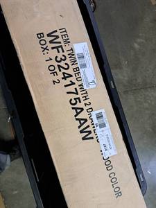 lot 11585 image: Twin Bed with 2 Drawers Wood Color WF324175AAW