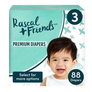 lot 11591 image: Rascal  Friends Premium Diapers Size 3 88 Count (Select for More Options)