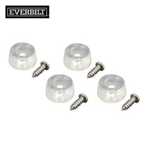 lot 12315 image: 78 in. Clear Rubber Like Plastic Screw-On Surface Bumpers (4-Pack)
