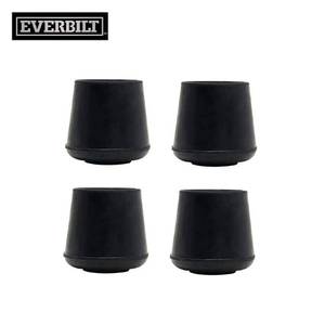 lot 12320 image: 78 in. Black Rubber Leg Caps for Table, Chair, and Furniture Leg Floor Protection (4-Pack)