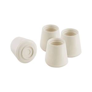 lot 12322 image: Shepherd Hardware 9121 1-Inch Inside Diameter Rubber Leg Tips White - 89121(Pack of 4)