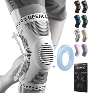 lot 12324 image: NEENCA Professional Knee Brace for Pain Relief, Medical Knee Support with Patella Pad & Side Stabilizers, Compression Knee Sleeve for Meniscus Tear, ACL, Joint Pain, Runner, Workout - FSAHSA Eligible