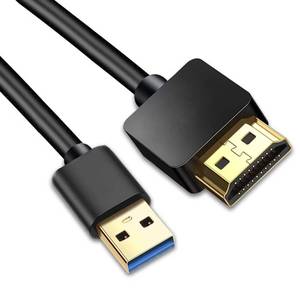 lot 12325 image: USB to HDMI Adapter Cable, USB to HDMI Male HD Monitor Display Audio Video Converter Cable Cord Compatible with Windows 788.110-0.5M