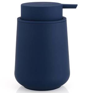 lot 12341 image: YAUKPH Matte Navy Blue Liquid Hand Soap Dispenser Plastic 11 oz - Modern Minimalist Style for Bathroom & Kitchen Countertop Refillable