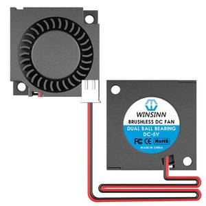 lot 12349 image: WINSINN 30mm Blower Fan 5V, Micro 5 Volt Fans Blower 3010 Dual Ball Bearing, 30mmx10mm 2PIN (Pack of 2Pcs)