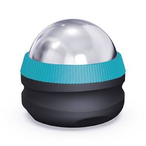 lot 12382 image: Homedics Small Icy-Glide Cold Therapy Massage Roller for Full Body Pain Relief 2.56 Silver