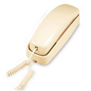 lot 12390 image: AT&T TRIMLINE 210 Corded Home Phone, No AC Power Required, Improved Easy-Wall-Mount, Lighted Big Button Keypad, 13 SpeedDial Keys, Last Number Redial, Mute, Flash, Volume Control, Beige