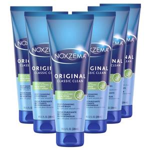 lot 12395 image: Noxzema Deep Cleansing Cream For healthy8-looking and soft skin Original Face Cleanser Face Wash Removes Dirt, Makeup and Oil 8oz 6 Count