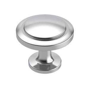 lot 12404 image: Alzassbg 10 Pack Polished Chrome Cabinet Knobs, 1-14 Inch Diameter Round Kitchen Knobs for Cabinets and Drawers AL6012CP