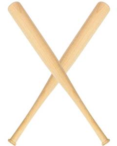 lot 12405 image: Wettarn 2 Pcs Mini Baseball Bats Miniature 18 Inch Wooden Bats Unfinished for Crafts for Painting DIY Craft Projects Ball Sports Party Decor Favors Gifts