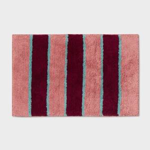 lot 12416 image: 18x28 Color Block Striped Bath Rug Berry Purple - Threshold��
