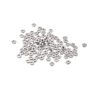 lot 12424 image: uxcell Hex Nuts, M2x0.4mm Metric Coarse Thread Hexagon Nut, Carbon Steel, Pack of 100 (Silver Tone)