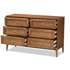 lot 1652 image: Drawer box component labeled with model number MG9005-A in walnut finish. Part 2 of 2 pieces as indicated by product marking MG-D088.