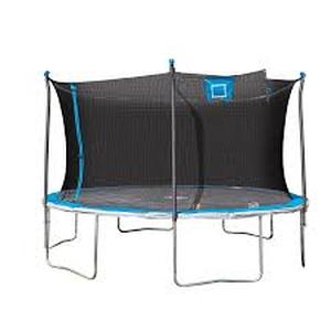 lot 1653 image: Bounce Pro 14in Trampoline With Basketball Hoop