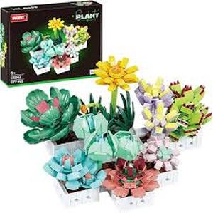 lot 1660 image: Plant Building Block Set C8842 - 977 Pieces Decorative Flower Collection