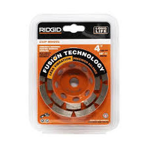lot 2376 image: RIDGID Fusion Technology Diamond Cup Wheel Long Life Double Row Segments