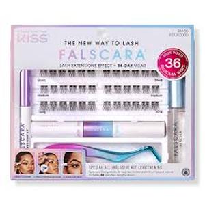 lot 8344 image: KISS Falscara Lash Extensions Kit KFCK2000 with 36 Wisps