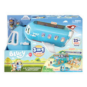 lot 9803 image: Bluey 3-in-1 Transforming Plane Playset