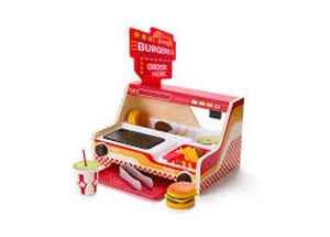 lot 9818 image: Geoffreys Toy Box Grill & Fry Burger Counter Playset