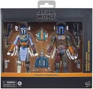 lot 12371 image: Star Wars Black Series Mandalorian Shriek-Hawk Trainers Action Figure Set