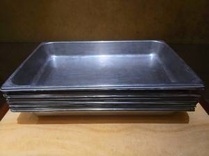 lot 15948 image: 10 - Full Size Stainless Steel Hotel Pans