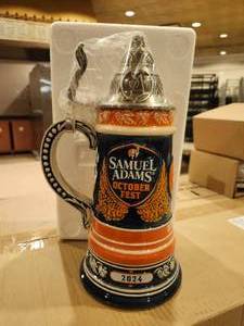 lot 27204 image: (Case of 6) Samuel Adams Octoberfest 2024 1.0L Ceramic Beer Stein