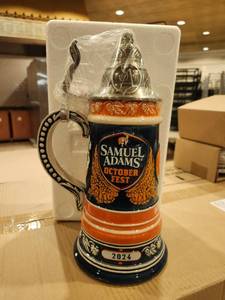 lot 27205 image: (Case of 5) Samuel Adams Octoberfest 2024 1.0L Ceramic Beer Stein