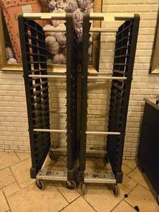 lot 15848 image: (2) Rubbermaid Commercial Sheet Pan Rack Carts