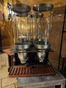 lot 27365 image: Rosseto Commercial Dry Food Dispenser - Double Unit with Stand