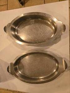 lot 48200 image: Assorted Commercial Stainless Steel Oval Au Gratin Dishes