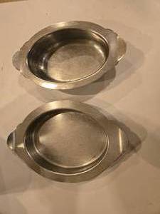 lot 48201 image: Assorted Commercial Stainless Steel Oval Au Gratin Dishes