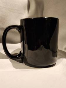 lot 48254 image: (3 Racks of 16) Tuxton Black and White Coffee Mugs with Storage Crates