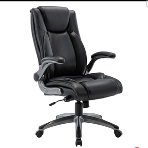 lot 29453 image: COLAMY 300lbs Faux Leather Office Chair with Ergonomic Adjustment