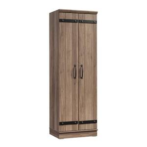 lot 29464 image: Sauder HomePlus 2-Door Farmhouse Storage CabinetPantry cabinets, Salt Oak Finish