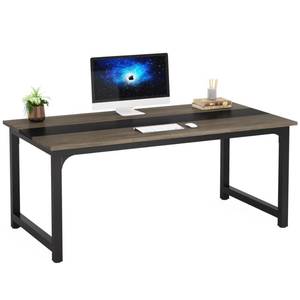 lot 29482 image: Tribesigns Modern Computer Desk, 63 x 31.5 inch Large Office Desk Computer Table Study Writing Desk Workstation for Home Office, GreyBlack