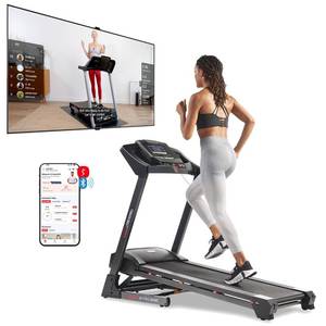 lot 29491 image: Sunny Health & Fitness Premium Smart Treadmill with Auto Incline, Dedicated Speed Buttons, Double Deck Technology, Digital Performance Display, BMI Calculator and Pulse Sensors - SF-T7515SMART