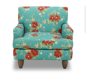 lot 29543 image: The Pioneer Woman Vintage Floral Low Back Fabric Accent Chair
