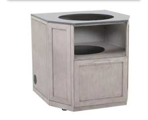lot 29553 image: allen  roth Driftwood Shore 36.02-Inches W x 36.22-Inches D x 35.83-Inches H Outdoor Kitchen Kamado grill cabinet