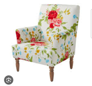 lot 29554 image: The Pioneer Woman Sweet Rose High Rolled Arm Accent Chair